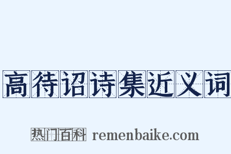 高待诏诗集近义词是什么意思的图片